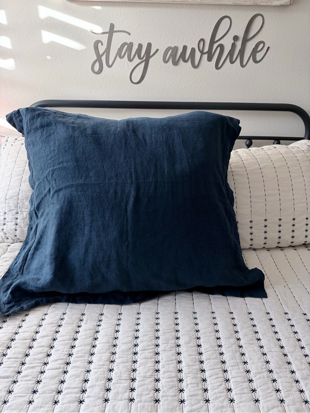 Pottery Barn Linen Euro Pillow Sham Size 26" x 26"